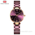 MINIFOCUS Women Watches Simple Ladies Steel Watch